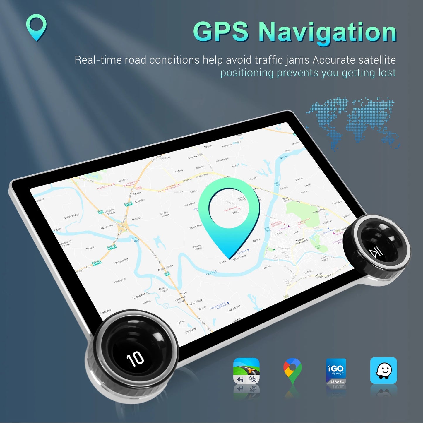 Smart 11.8" 2K CarPlay & Android Auto - Autoradio Multimédia GPS Bluetooth WiFi