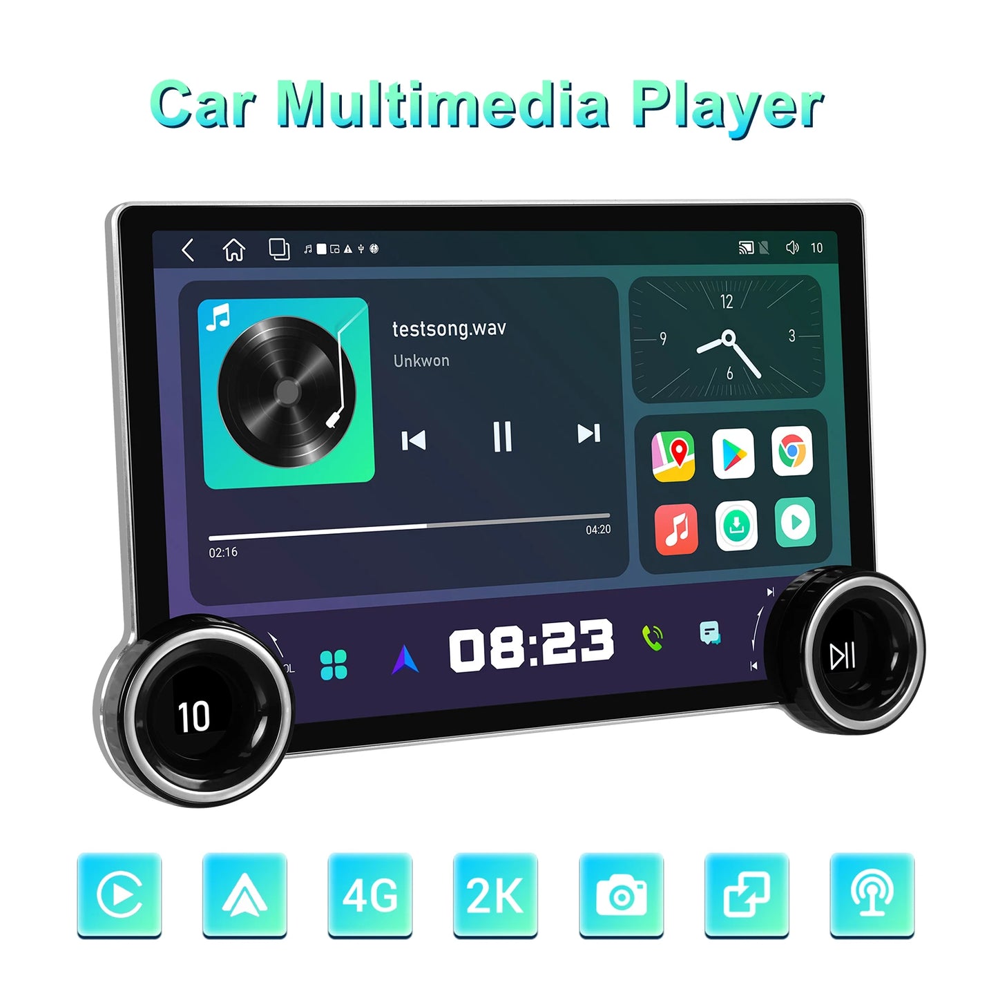 Smart 11.8" 2K CarPlay & Android Auto - Autoradio Multimédia GPS Bluetooth WiFi